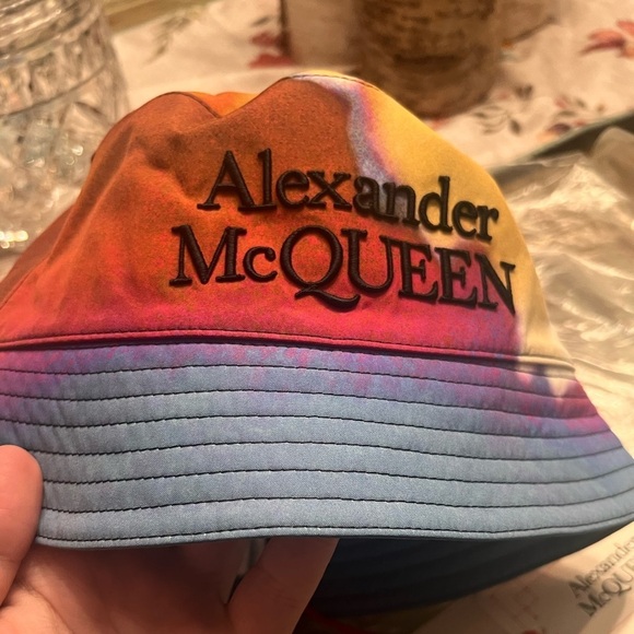 Alexander McQueen NWT voluminous flower nylon bucket hat  in multicolor $450